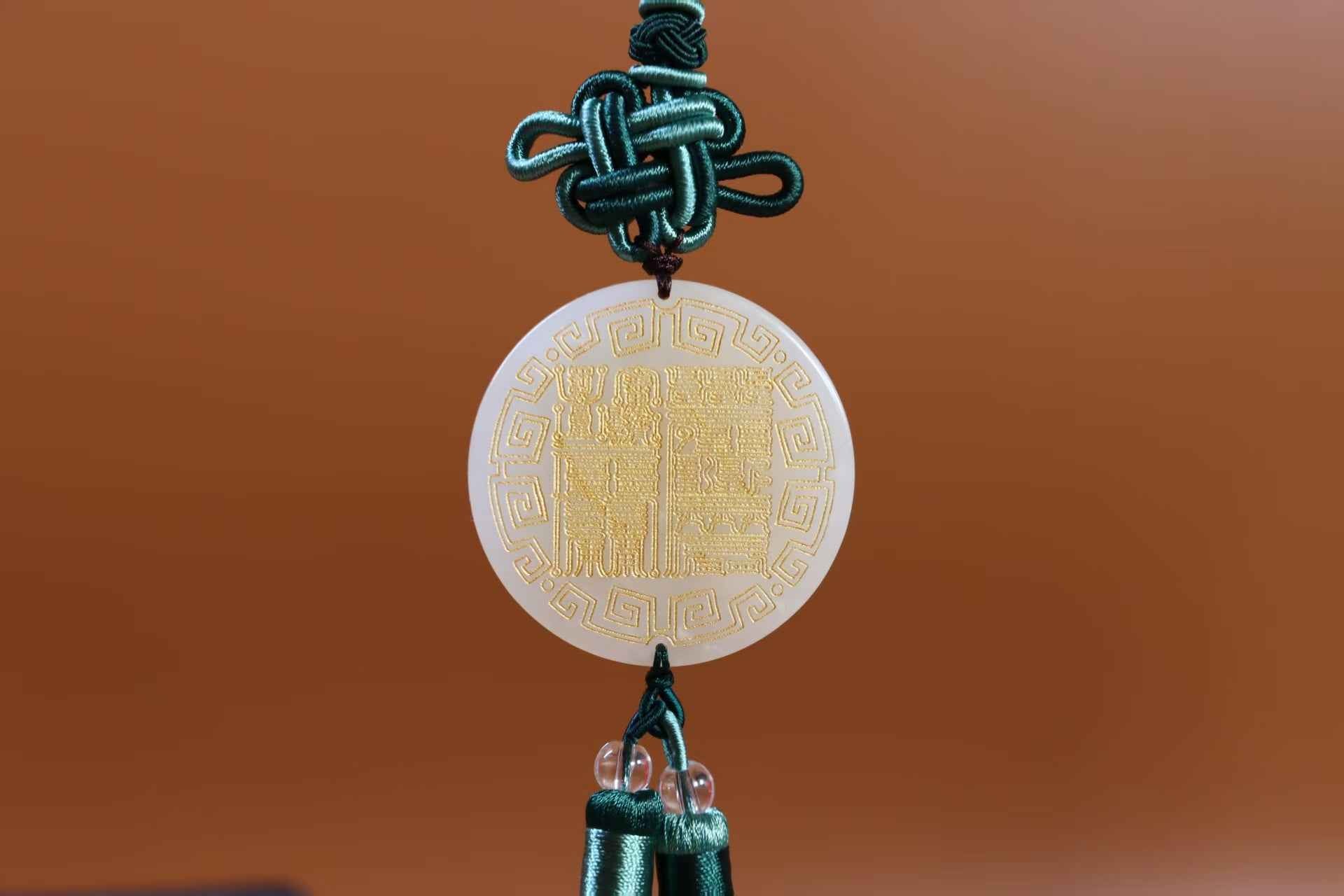 Natural Xiuyan Jade Harmony Pendant – Unity & Spiritual Alignment